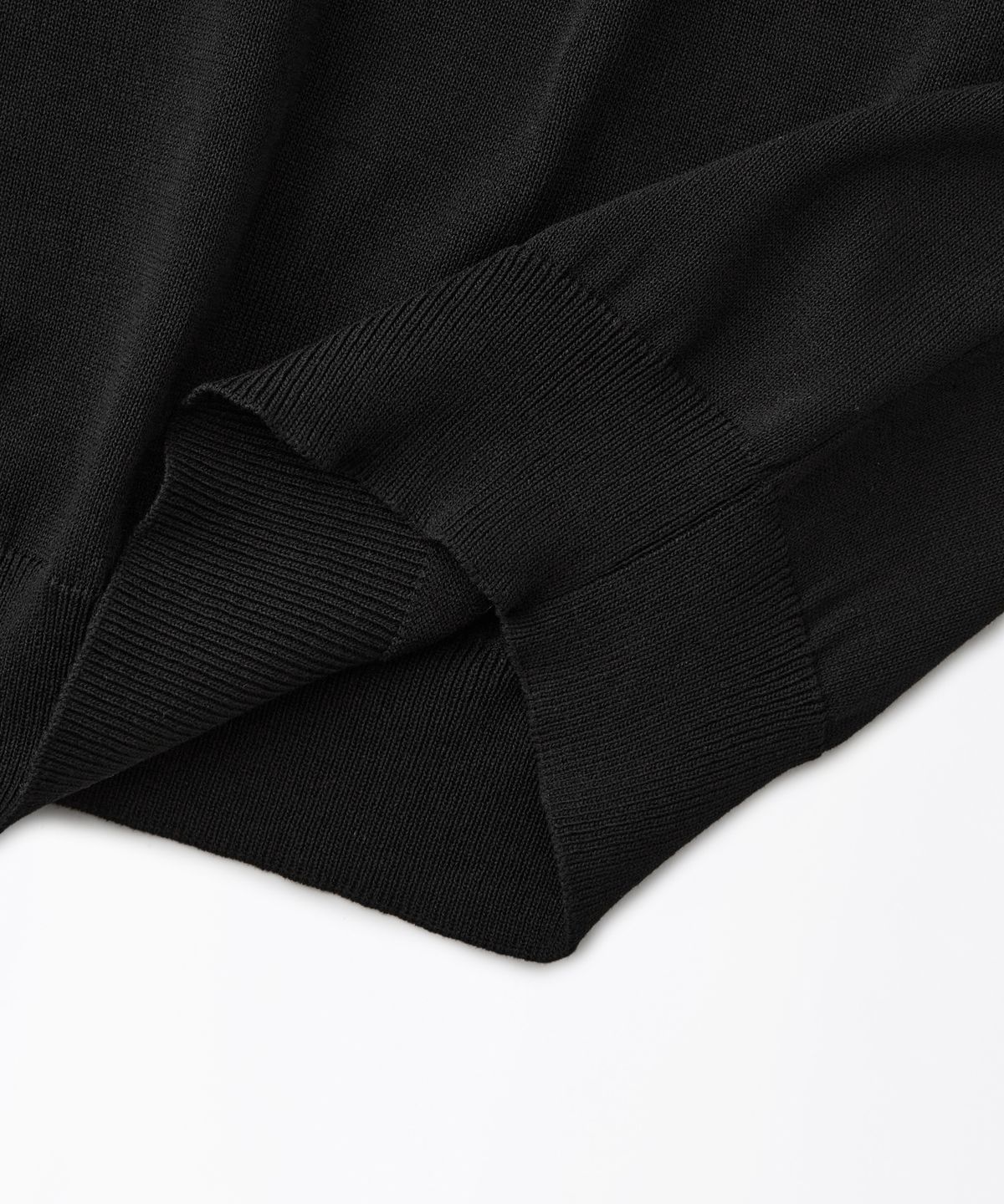 아웃스탠딩(OUTSTANDING) HS KNIT COLLAR SHIRT_BLACK