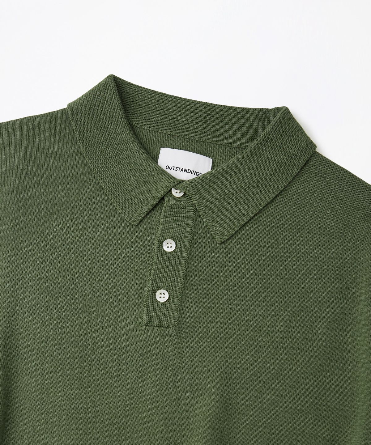 아웃스탠딩(OUTSTANDING) HS KNIT COLLAR SHIRT_OLIVE