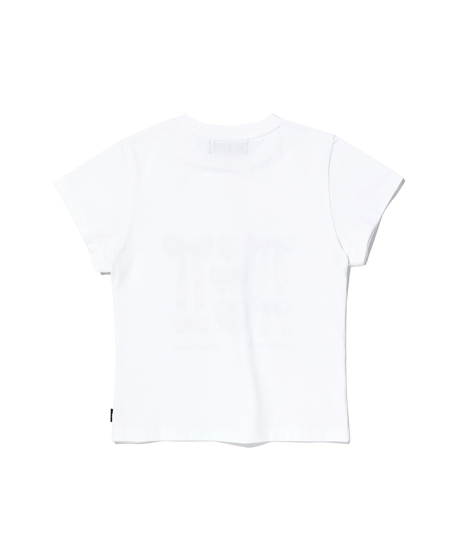 MUSINSA | YOUHEE RIBBON GRAPHIC CROP T-SHIRTS WHITE
