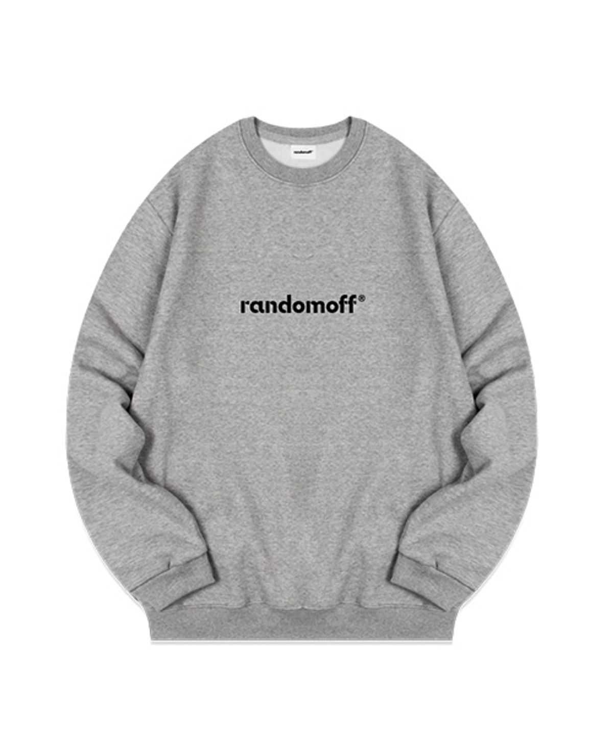 랜덤오프(RANDOMOFF) BASIC LOGO 맨투맨 [그레이]