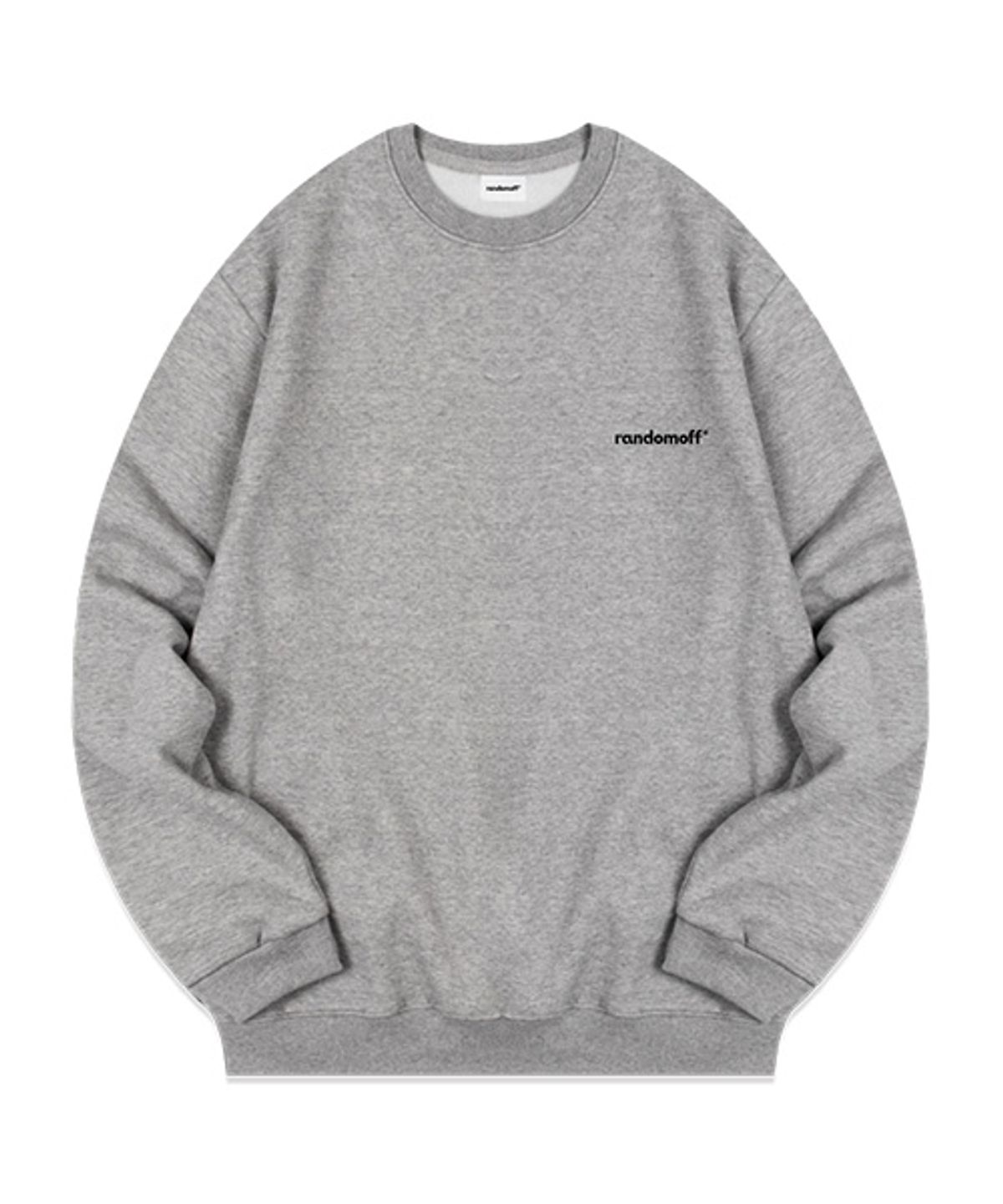 랜덤오프(RANDOMOFF) BASIC LOGO MINI 맨투맨 [그레이]