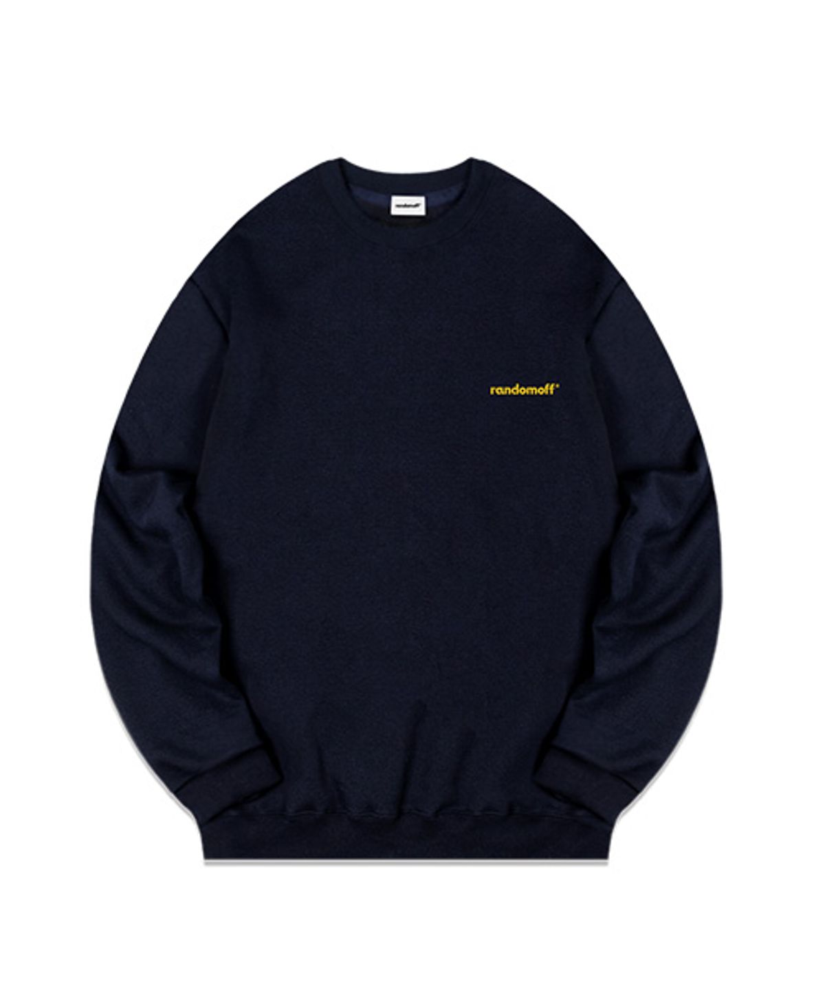 랜덤오프(RANDOMOFF) BASIC LOGO MINI 맨투맨 [네이비]