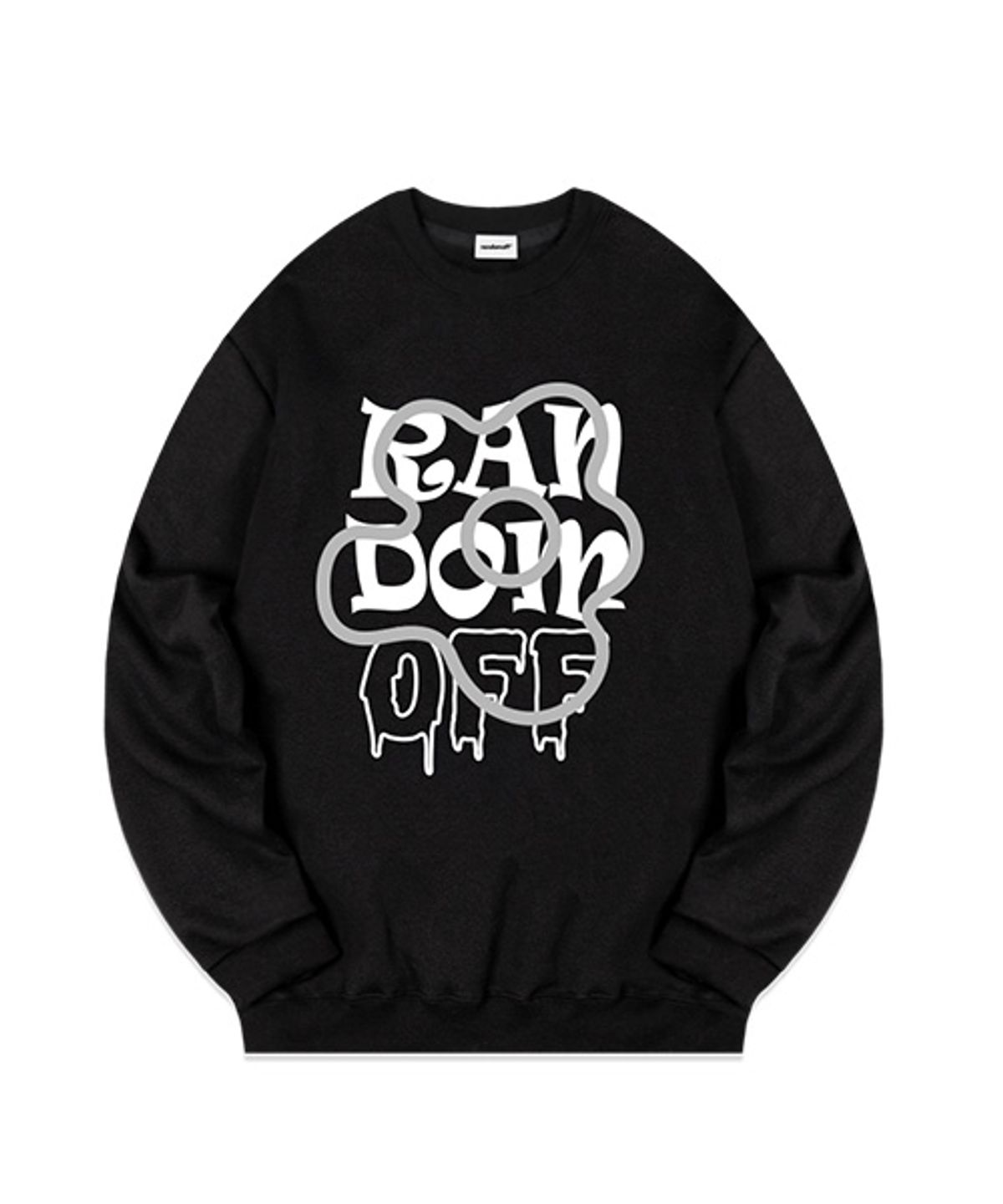 랜덤오프(RANDOMOFF) RANDOMOFF FLOWER 맨투맨 [블랙]