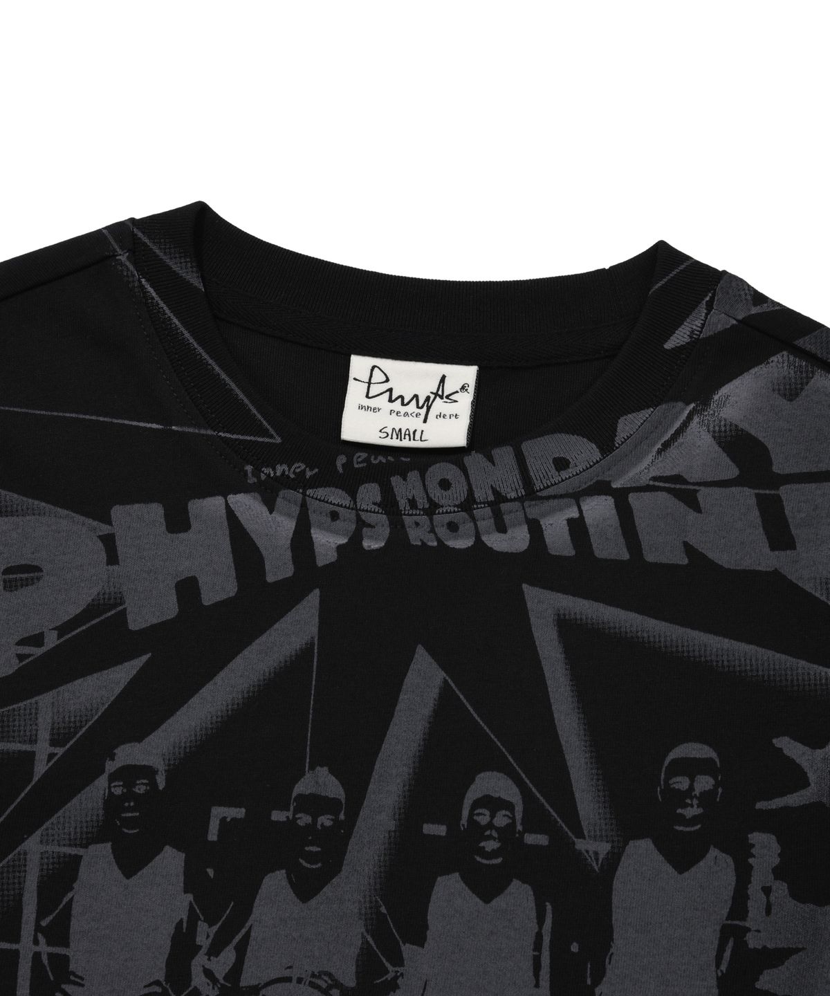 피지컬 디파트먼트(PHYSICAL DEPARTMENT) 우먼즈 카툰 베스킷볼 반팔티셔츠 블랙