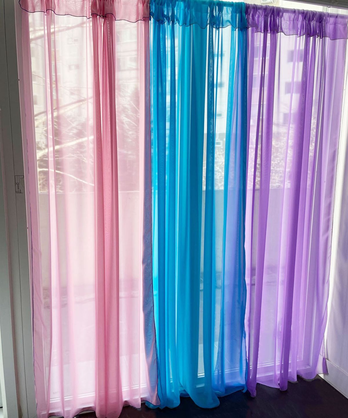 유라이크홈(YOULIKEHOME) (3color) 컬러 프릴 롱 커튼 color point frill curtain