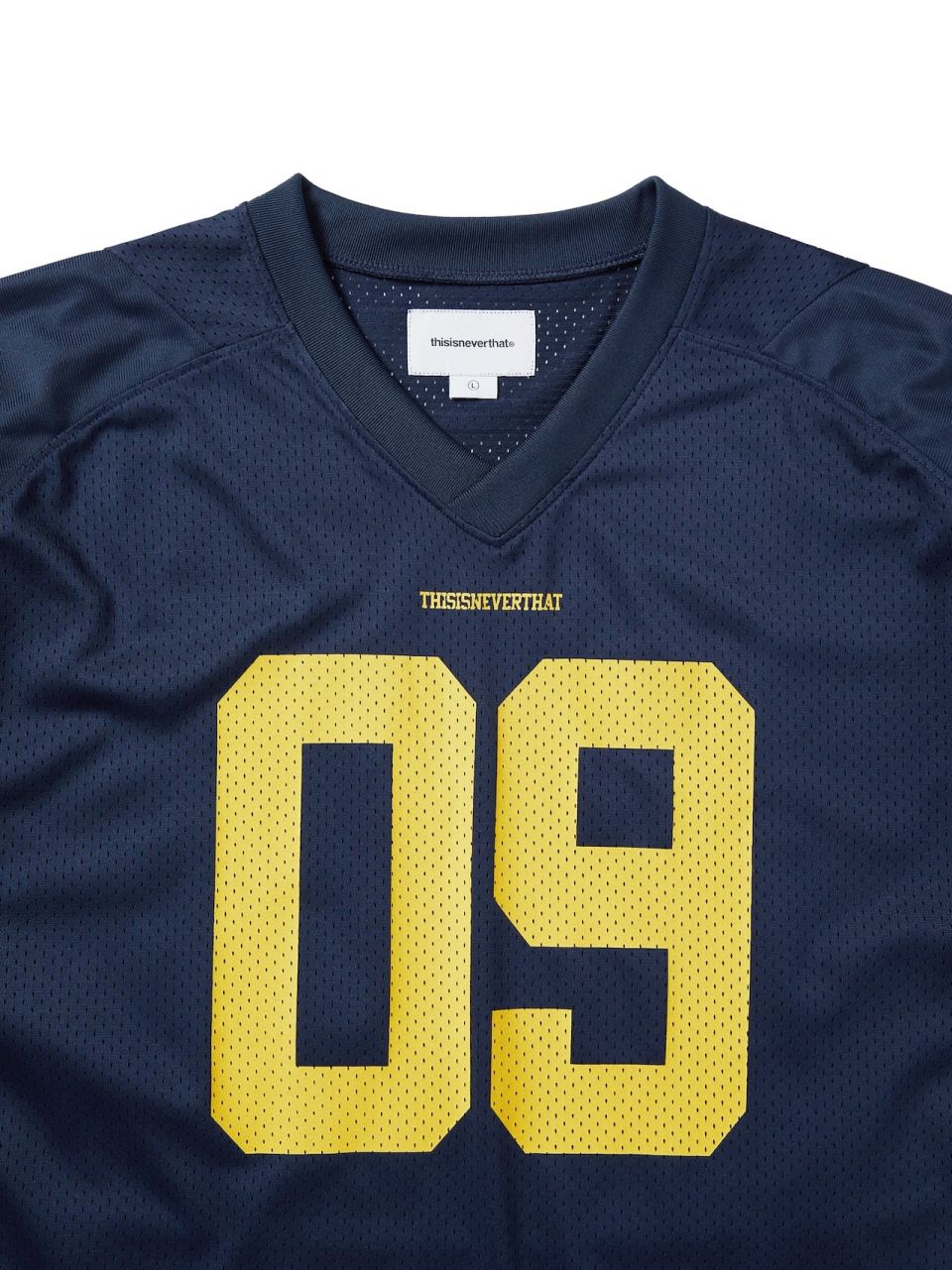 MUSINSA公式 | thisisneverthat Mesh Football Jersey Navy