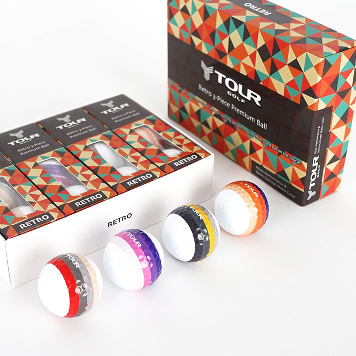 투어골프(TOURGOLF) TGT-03 레트로 3피스 비거리증가 골프공 12pack