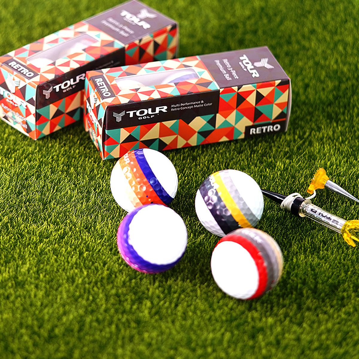 투어골프(TOURGOLF) TGT-03 레트로 3피스 비거리증가 골프공 12pack