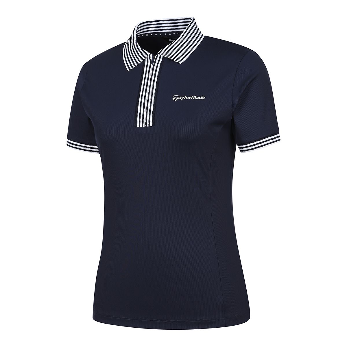 테일러메이드 어패럴(TAYLORMADE APPAREL) 여성 시보리 포인트 카라 반집업 반팔 티셔츠 TTN-63HG42-915
