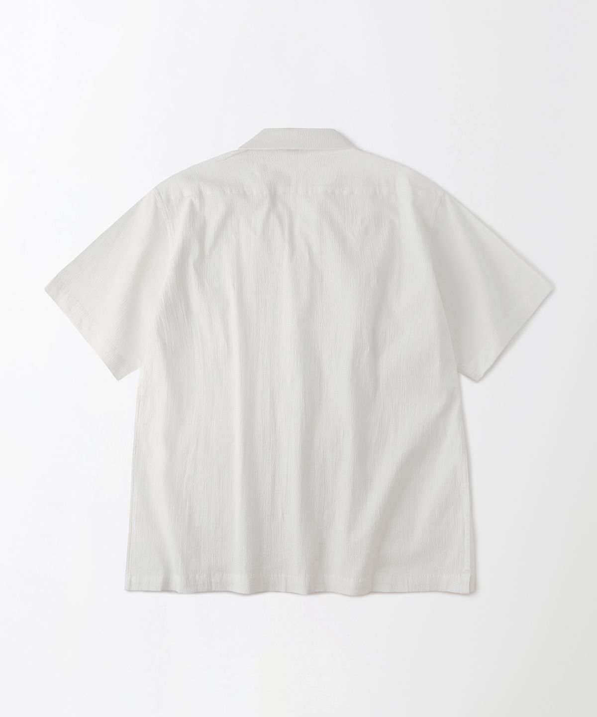 아웃스탠딩(OUTSTANDING) SEERSUCKER GUAYABERA CUBA HALF SHIRT_OFF WHITE