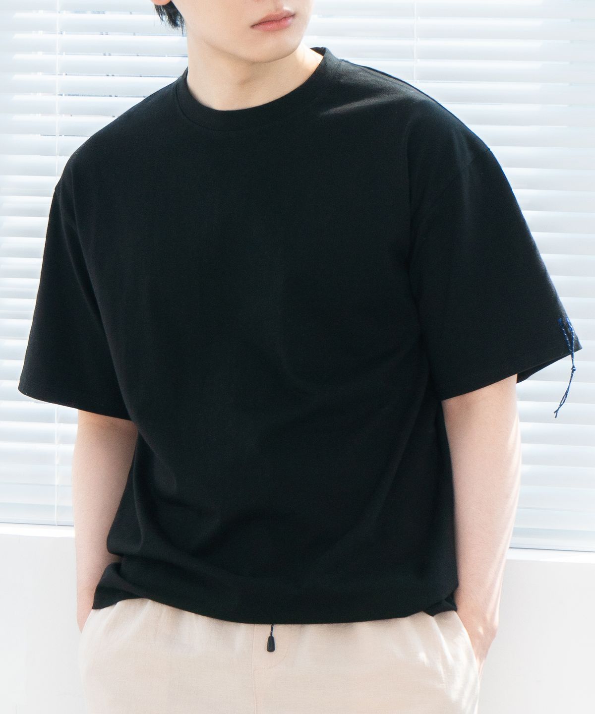 오드닷(ODD DOT) 오드 스트링 티셔츠_블랙