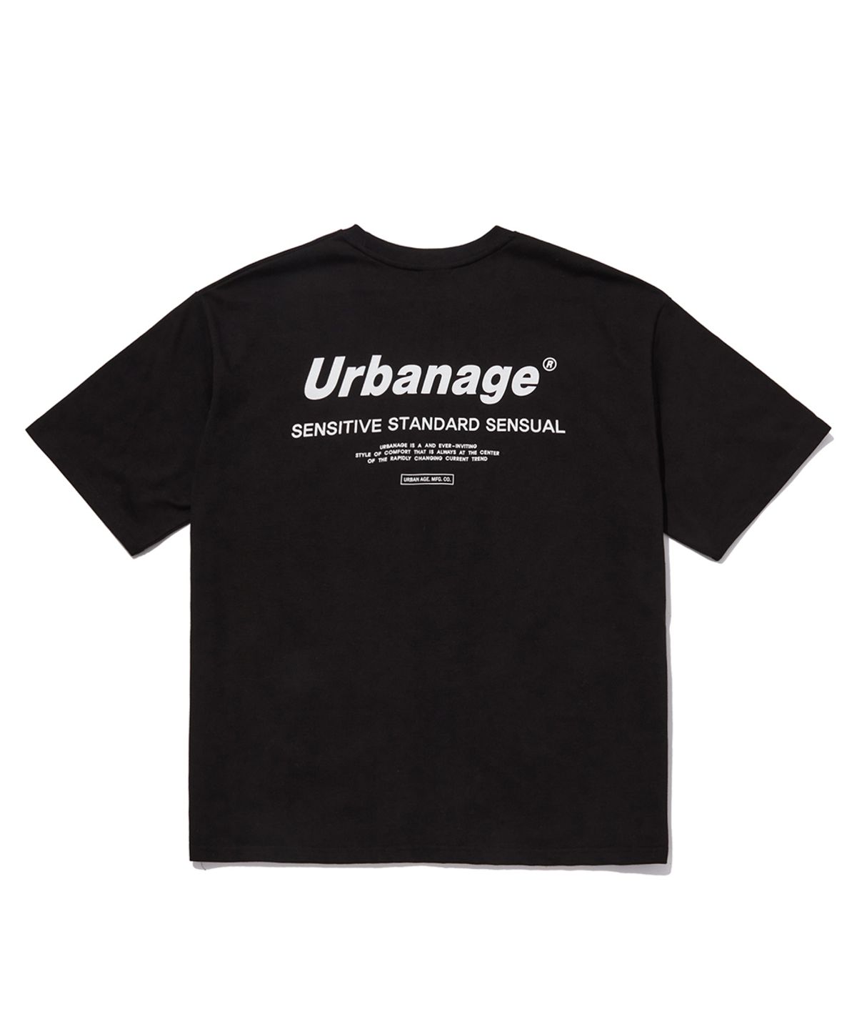 어반에이지(URBANAGE) 컬러센슈얼 오버 반팔 티셔츠_블랙