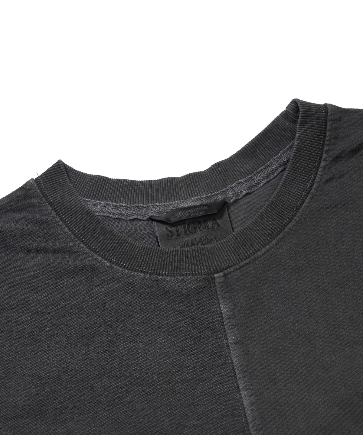 스티그마(STIGMA) Docking Insideout Pigment Oversized Short Sleeves T-shirts Charcoal