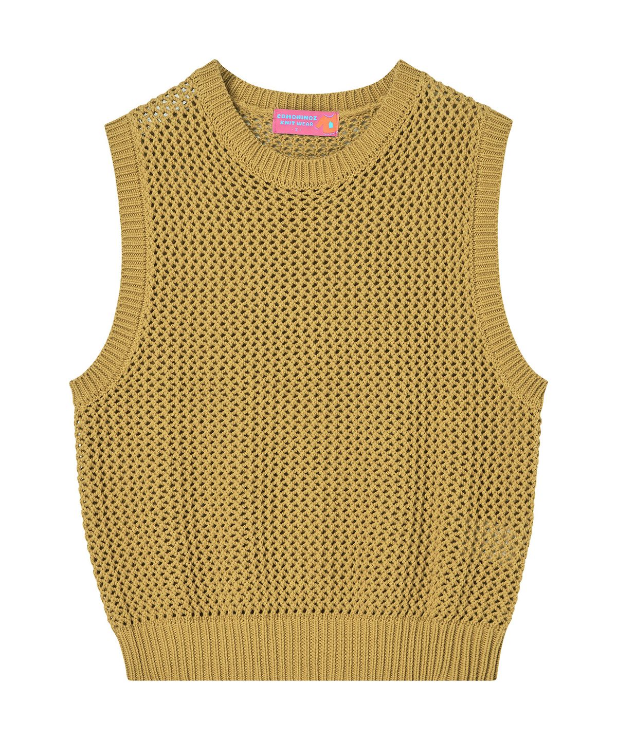 꼬모니노즈(COMONINOZ) PUNCHING KNIT VEST [2 COLOR]