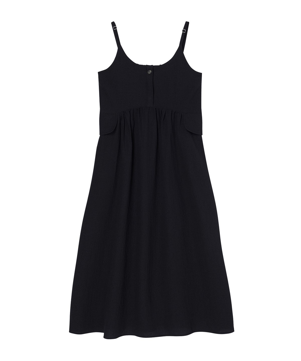 꼬모니노즈(COMONINOZ) W SHIRRING SLEEVELESS ONEPIECE [2 COLOR]