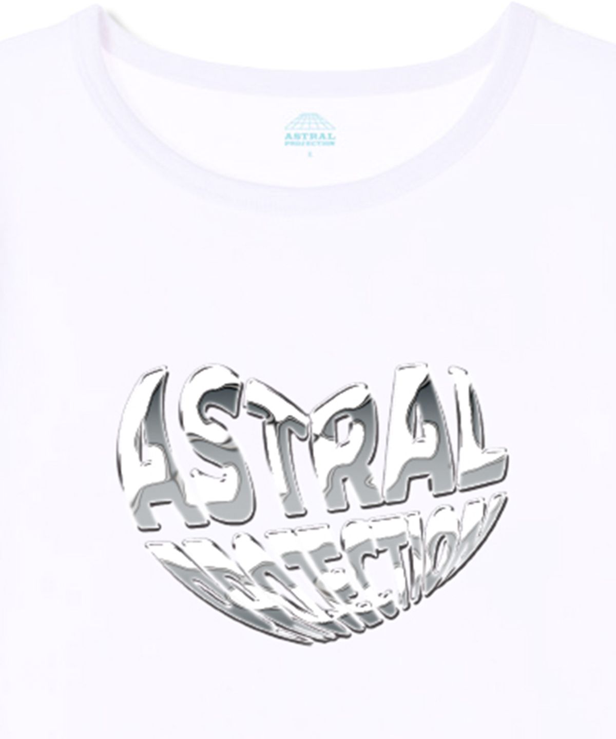 아스트랄 프로젝션(ASTRAL PROJECTION) 크롬 하트 수피마 스판 크롭티_화이트