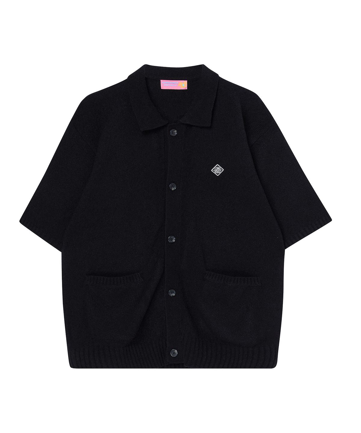 꼬모니노즈(COMONINOZ) TWO TONE HALF SLEEVE CARDIGAN [3 COLOR]