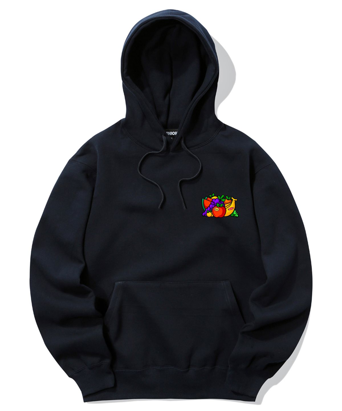 트립션(TRIPSHION) ASSORTED FRUITS LOGO 후드티 - 네이비