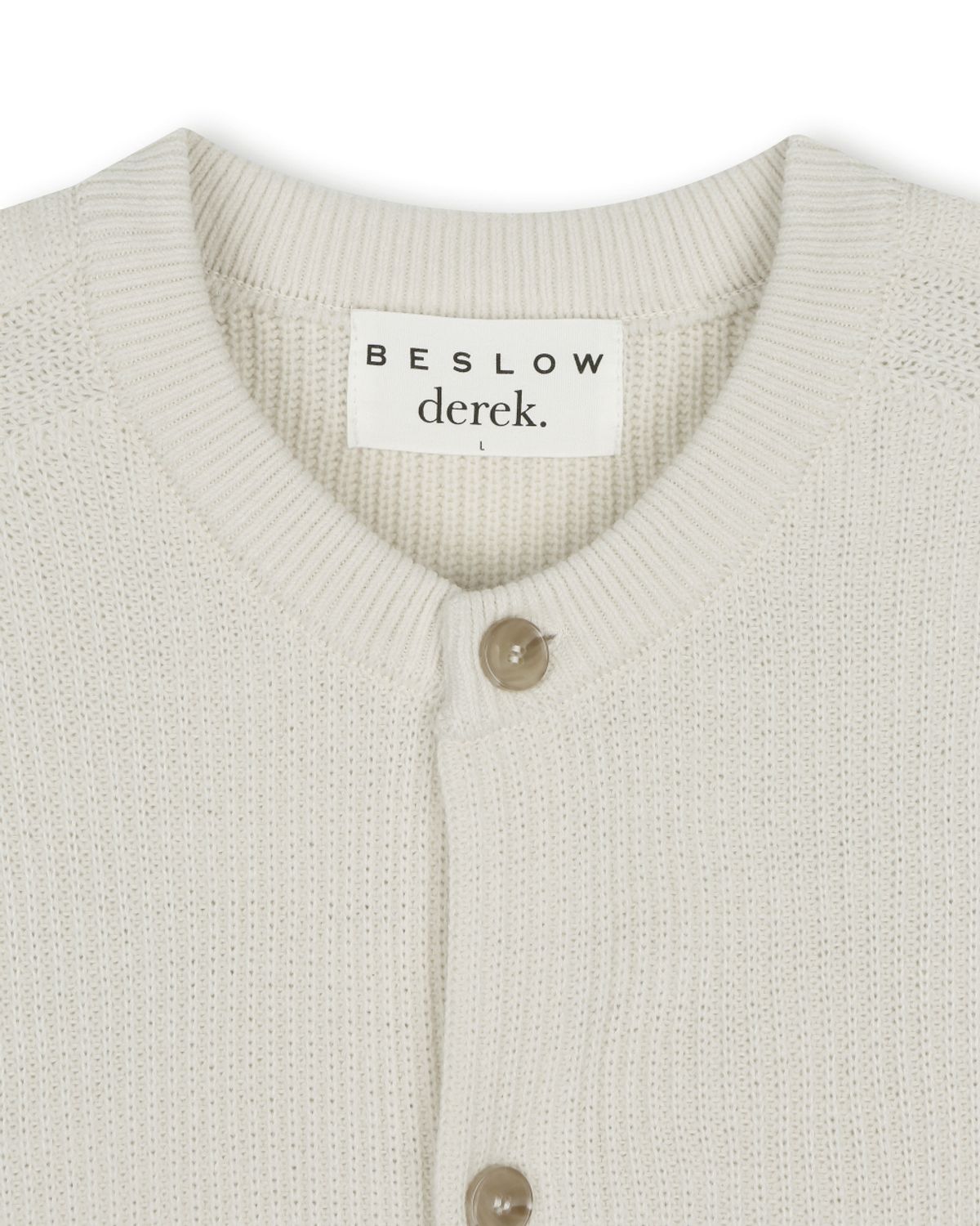 비슬로우(BESLOW) [비슬로우X데릭]CREW NECK SHORT CARDIGAN IVORY