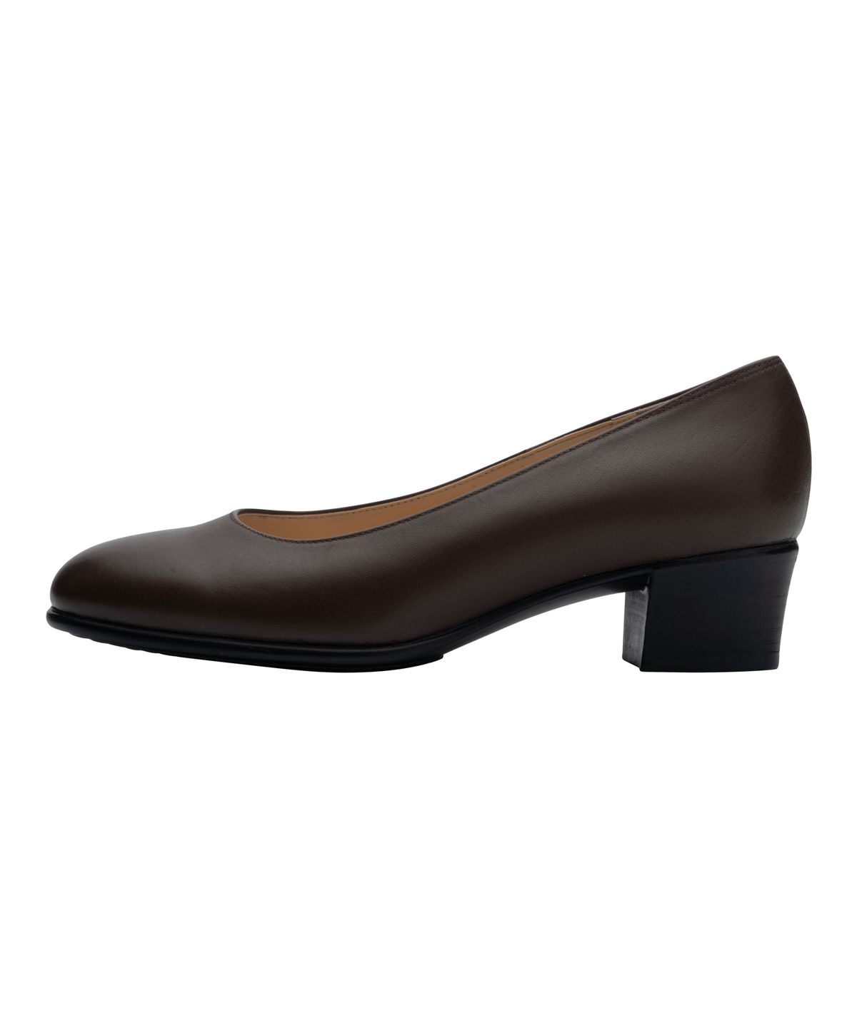 제뉴인그립(GENUINEGRIP) 9120 소가죽 수제 펌프스 힐 4cm - 브라운