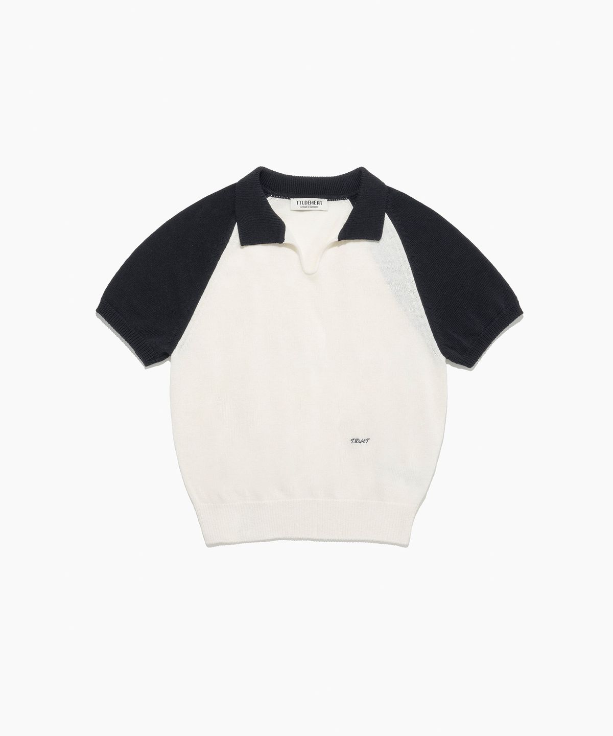 튜드먼트(TTUDEMENT) HALF SLEEVE RAGLAN KNIT IVORY
