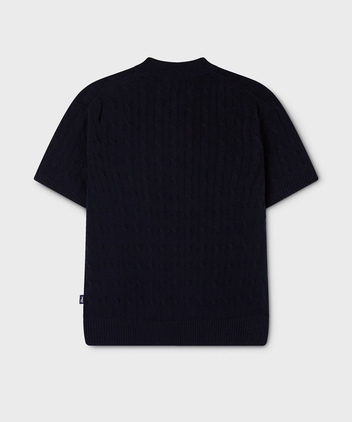후아유(WHO.A.U) Steve Collar Cable Short Sleeve Sweater/WHKAG2424U
