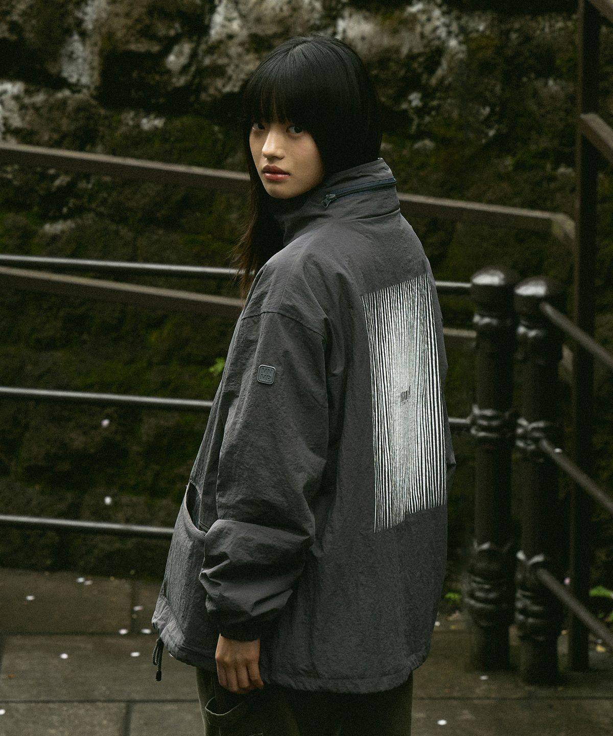 미니멀프로젝트(MINIMALPROJECT) 바코드 우븐 코치 자켓 MJK117 [DarkGray]