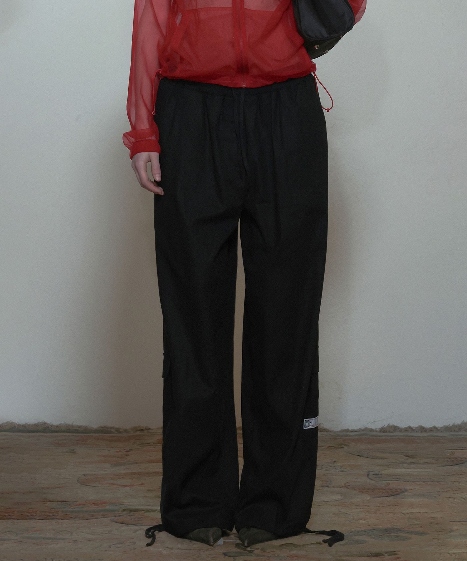★SCULPTOR★ Linen Cargo Jogger Pants Black SC23S418BK SCULPTOR® online store