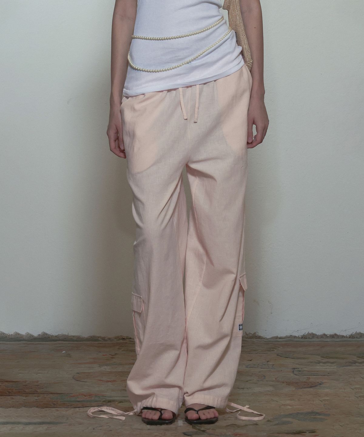 스컬프터(SCULPTOR) Linen Cargo Jogger Pants Pink