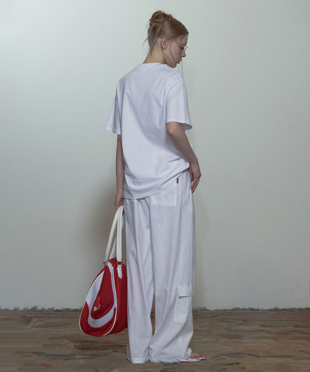스컬프터(SCULPTOR) Linen Cargo Jogger Pants White