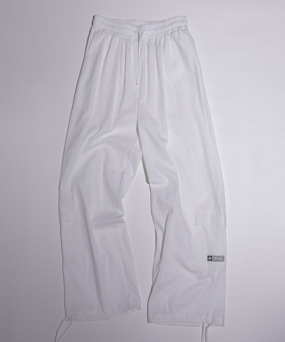 스컬프터(SCULPTOR) Linen Cargo Jogger Pants White