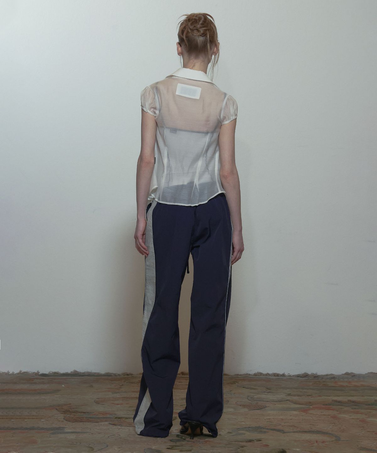 스컬프터(SCULPTOR) Mesh Nylon Track Pants Navy