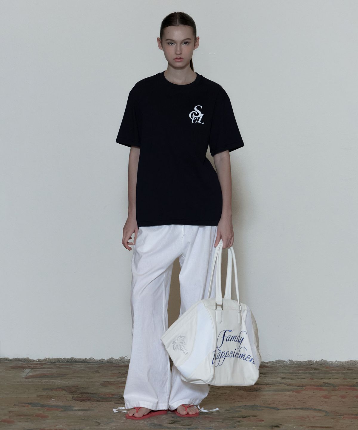 스컬프터(SCULPTOR) Flocking Symbol Logo Tee Navy