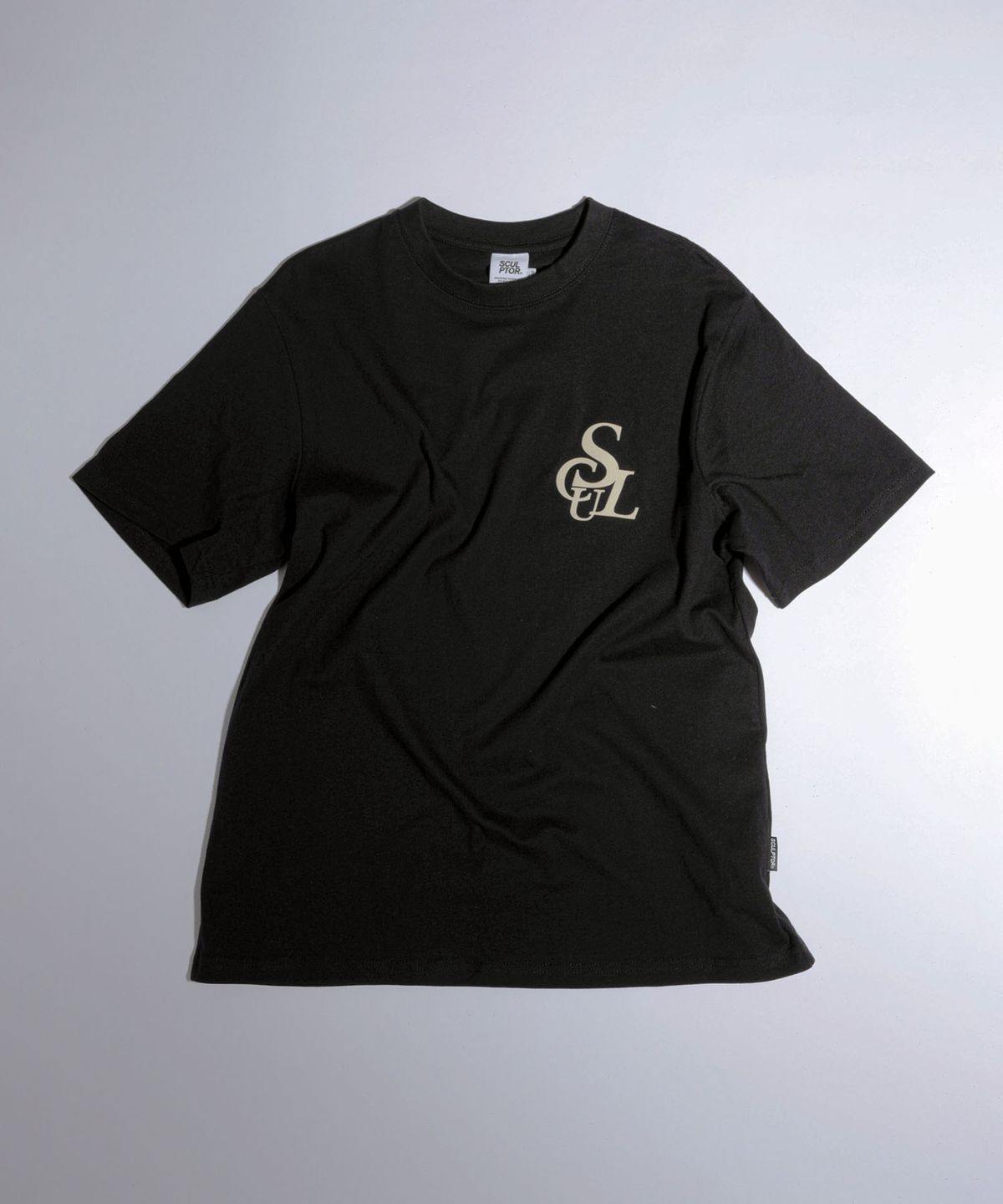 스컬프터(SCULPTOR) Flocking Symbol Logo Tee Black