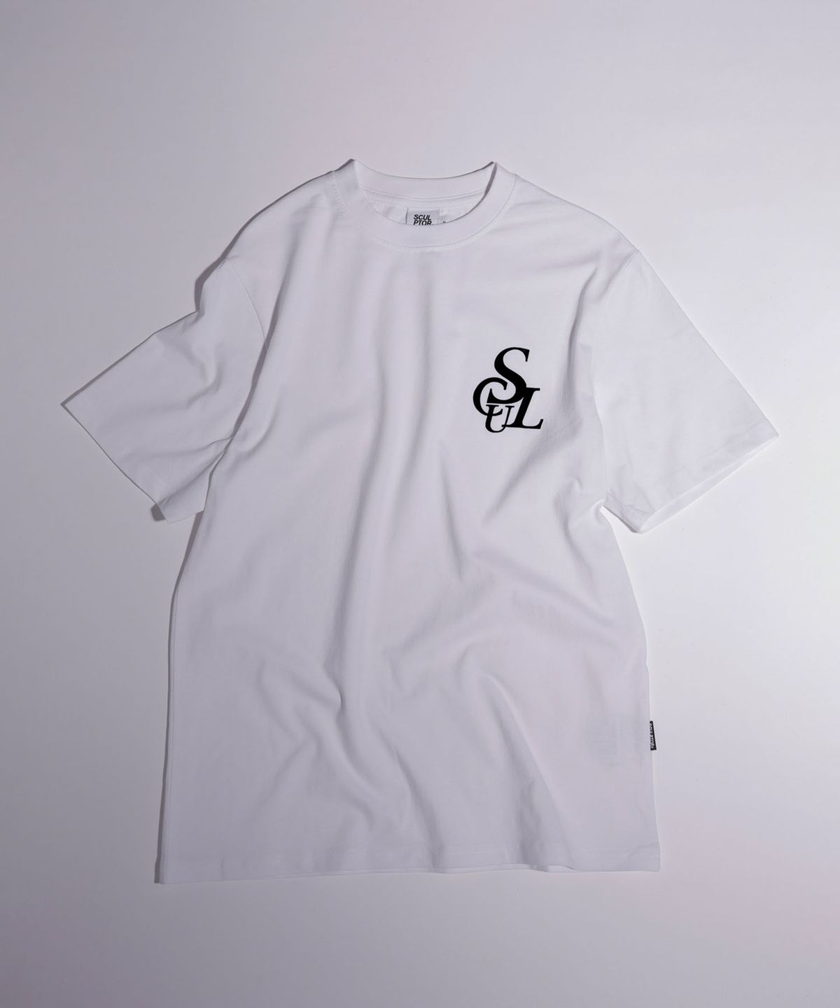 스컬프터(SCULPTOR) Flocking Symbol Logo Tee White
