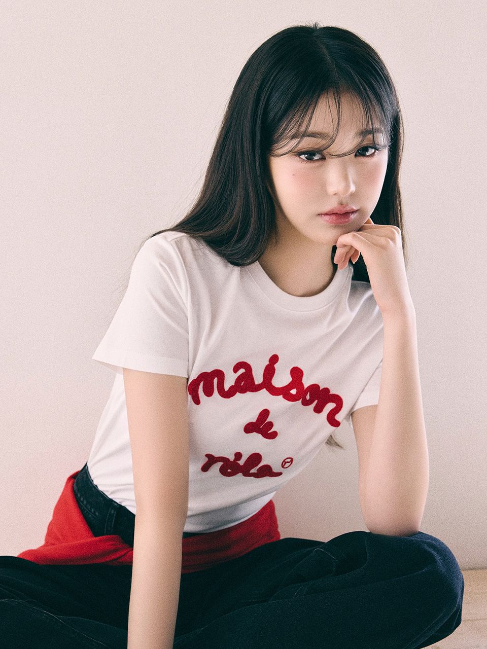 MUSINSA公式 | ROLAROLA MAISON DE ROLA EMBROIDERY T-SHIRT WHITE