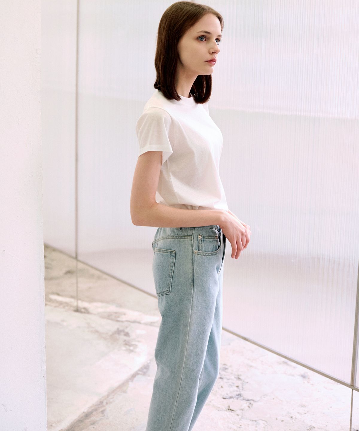 랭5(LANG5) [ILA] SILKET T-SHIRT [일라] 실켓 티셔츠_화이트