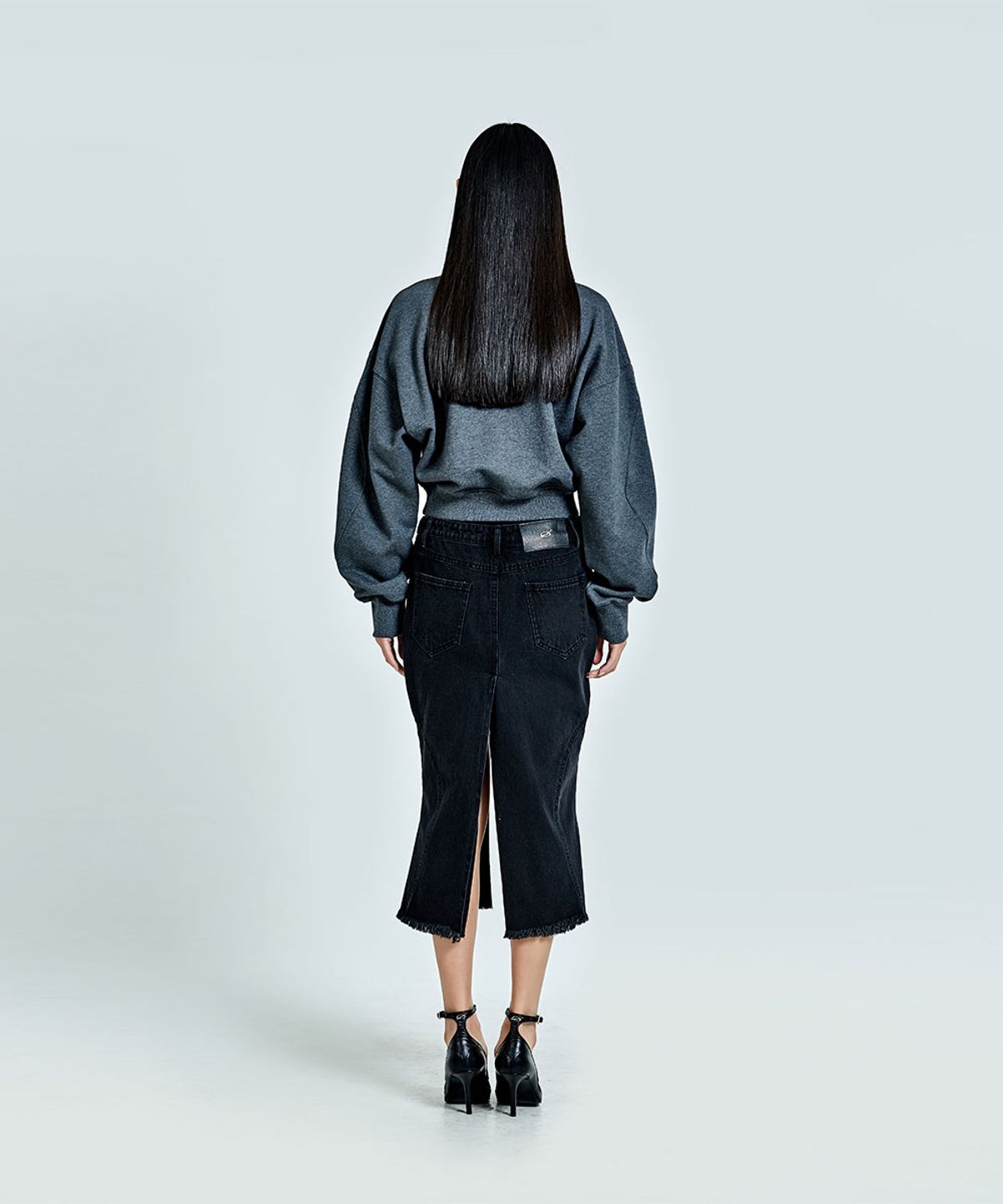 51퍼센트 포 우먼(51PERCENT FOR WOMAN) Tunnel Lining Mid Skirt - Black(woman)