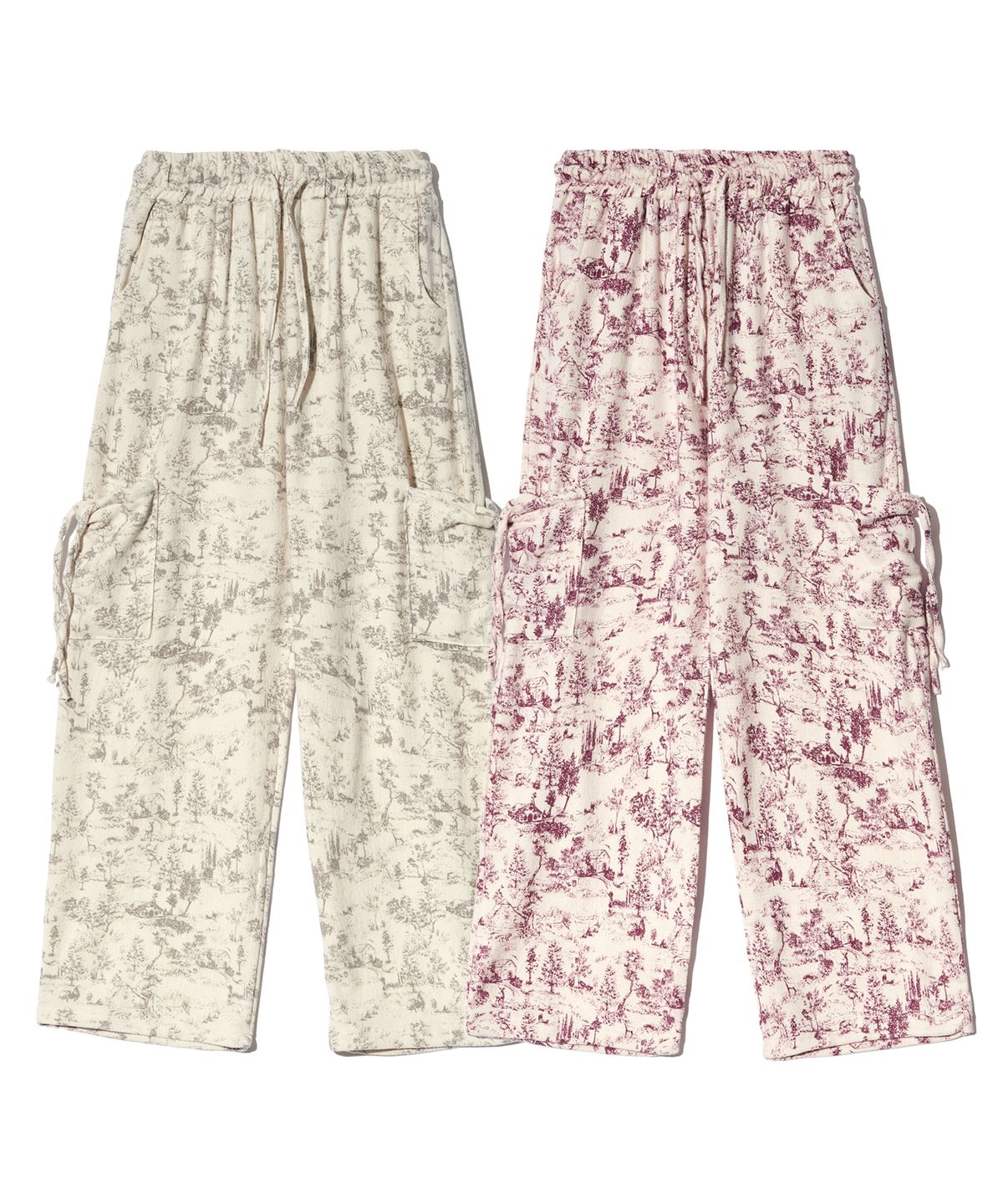 피스메이커(PIECE MAKER) PATTERN CARGO PANTS (WINE)