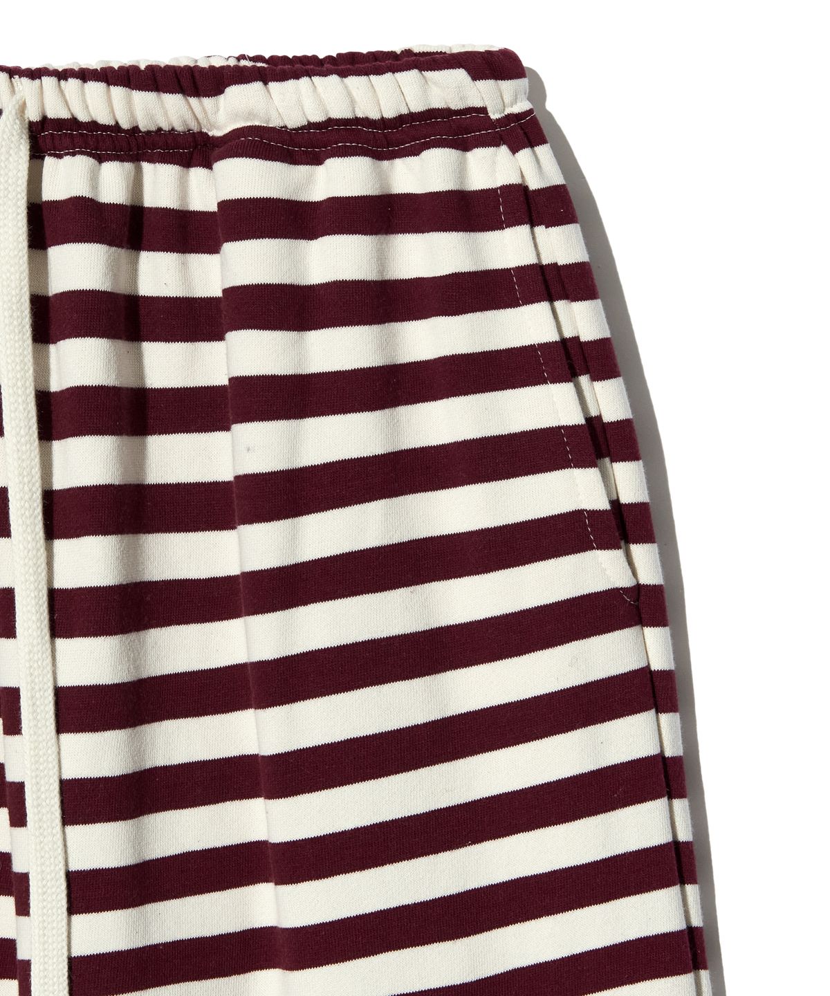 피스메이커(PIECE MAKER) SOFT STRIPE SWEAT PANTS (BURGUNDY)