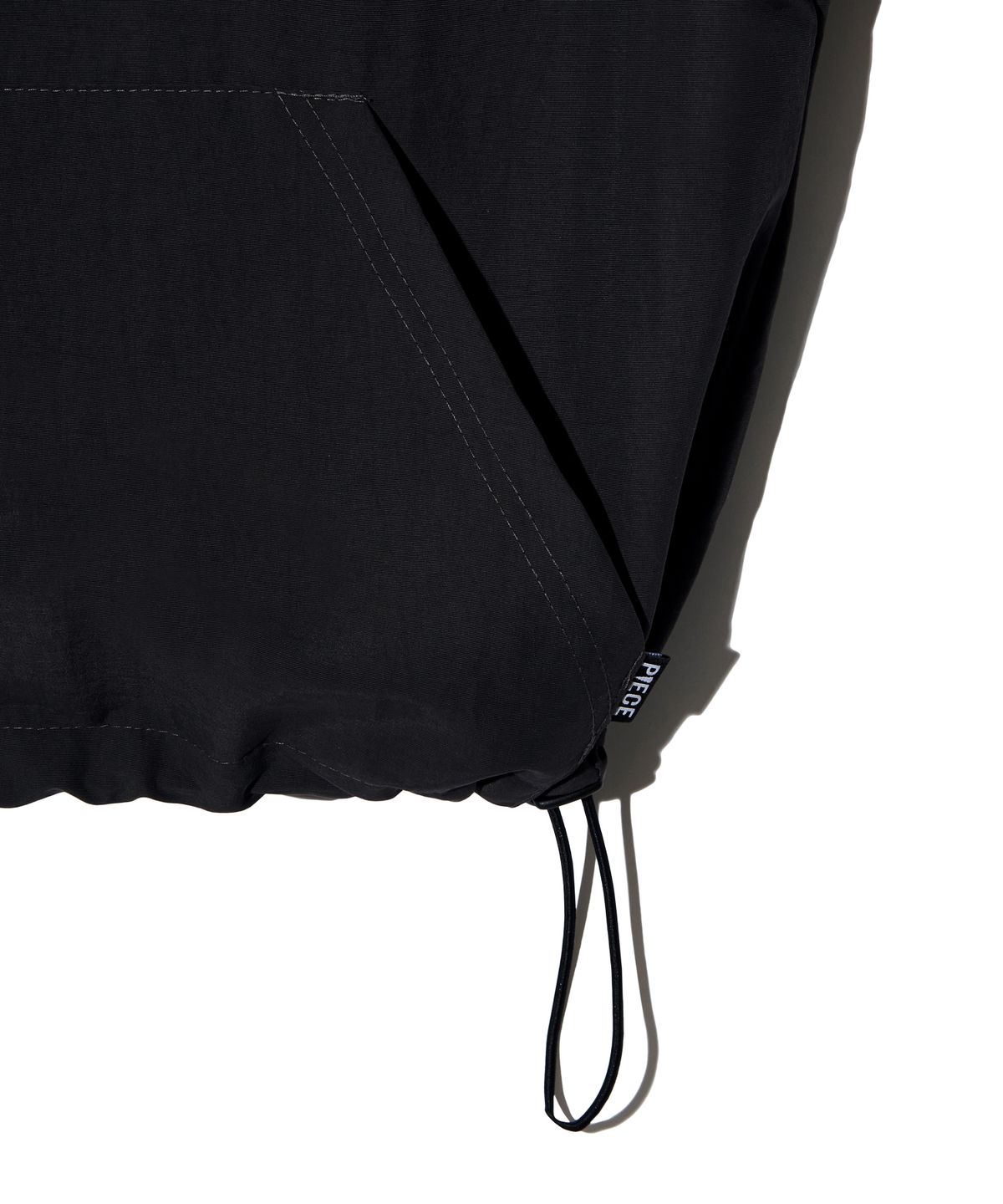 피스메이커(PIECE MAKER) NYLON PUFF SLEEVE HOODIE (BLACK)
