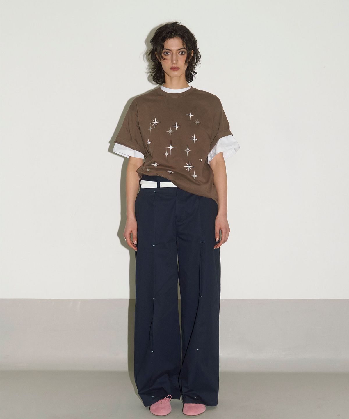 헤레틱(HERETIC) HERETIC PINTUCK COTTON PANTS / navy