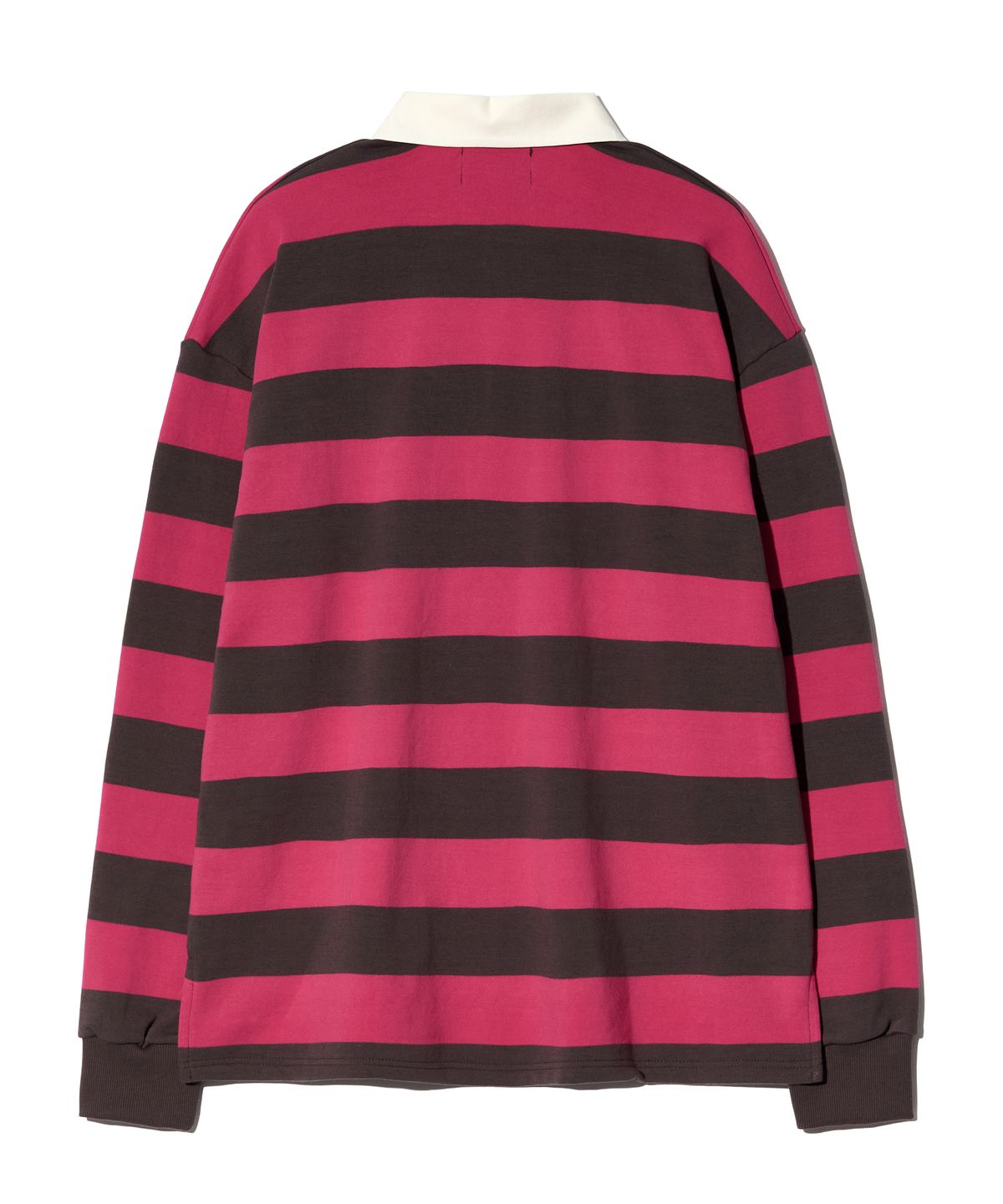 피스메이커(PIECE MAKER) LACE UP STRIPE RUGBY TEE (PINK)