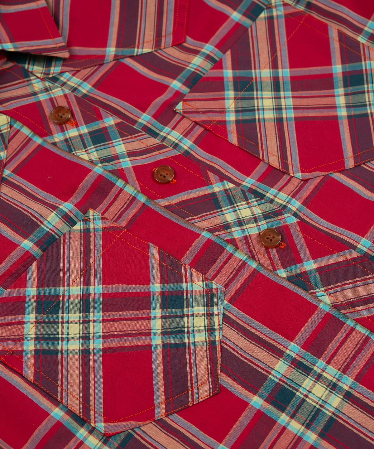 헤레틱(HERETIC) WESTERN CHECK SHORT SLEEVE SHIRT / red