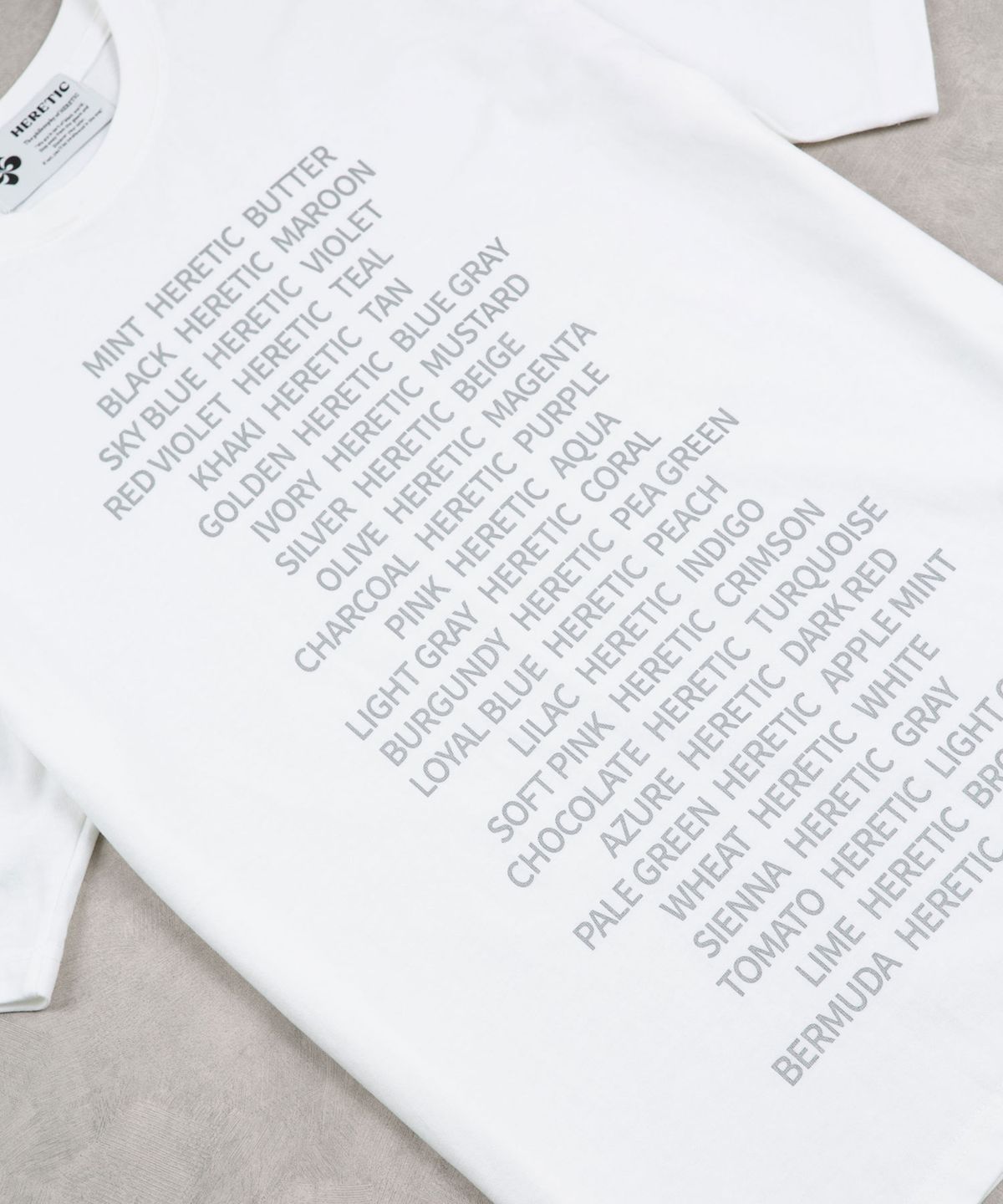 헤레틱(HERETIC) COLOR PALETTE T-SHIRT / white