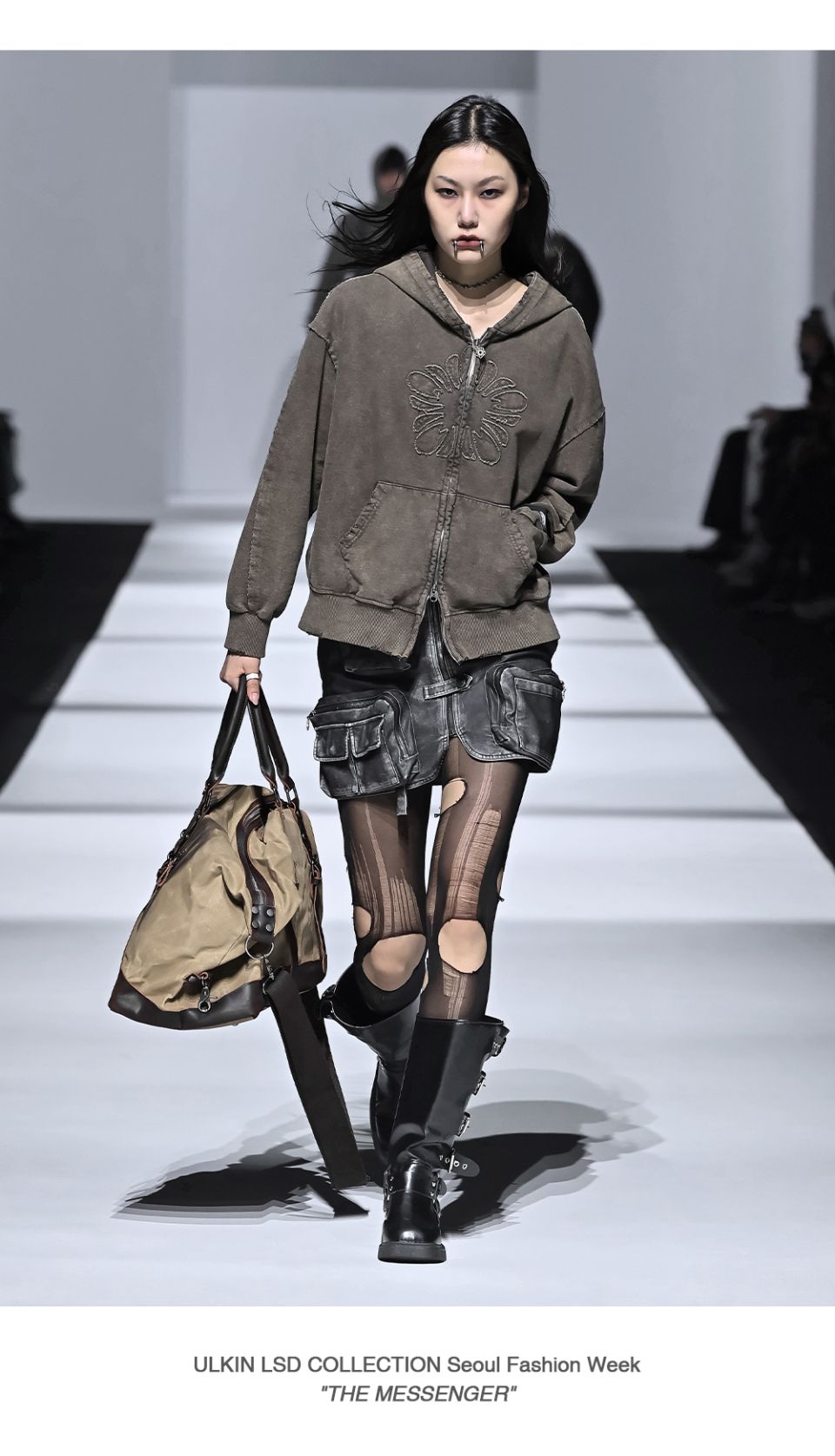 MUSINSA公式 | ULKIN [Runway]MUGUNG Vintage Zip-up Hoodie_Brown