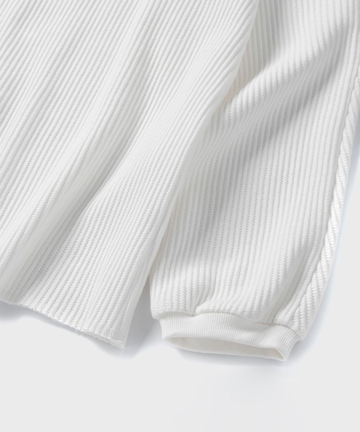 넌블랭크(NONBLANK) 와플 보트넥 티셔츠_WHITE