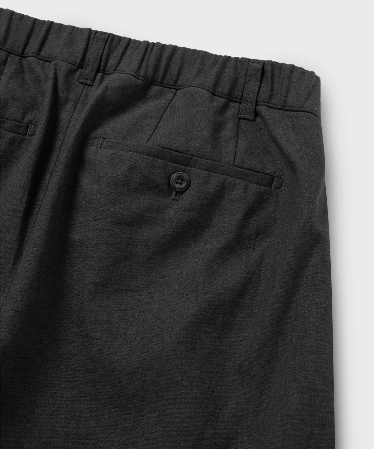 넌블랭크(NONBLANK) 와이드 핏 린넨 하프 팬츠_DARK GREY