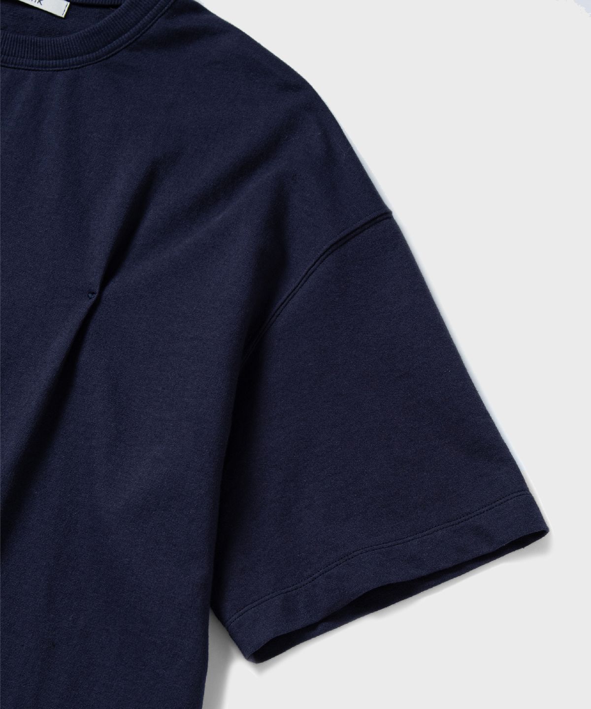 넌블랭크(NONBLANK) 플리츠 하프 셋업 세트_NAVY
