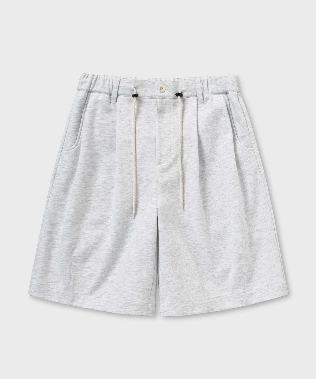 넌블랭크(NONBLANK) 벌룬 하프 팬츠_WHITE GREY